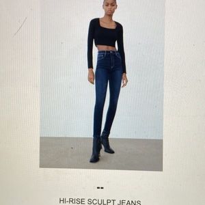 Zara high rise sculpt jeans new never worn with tags